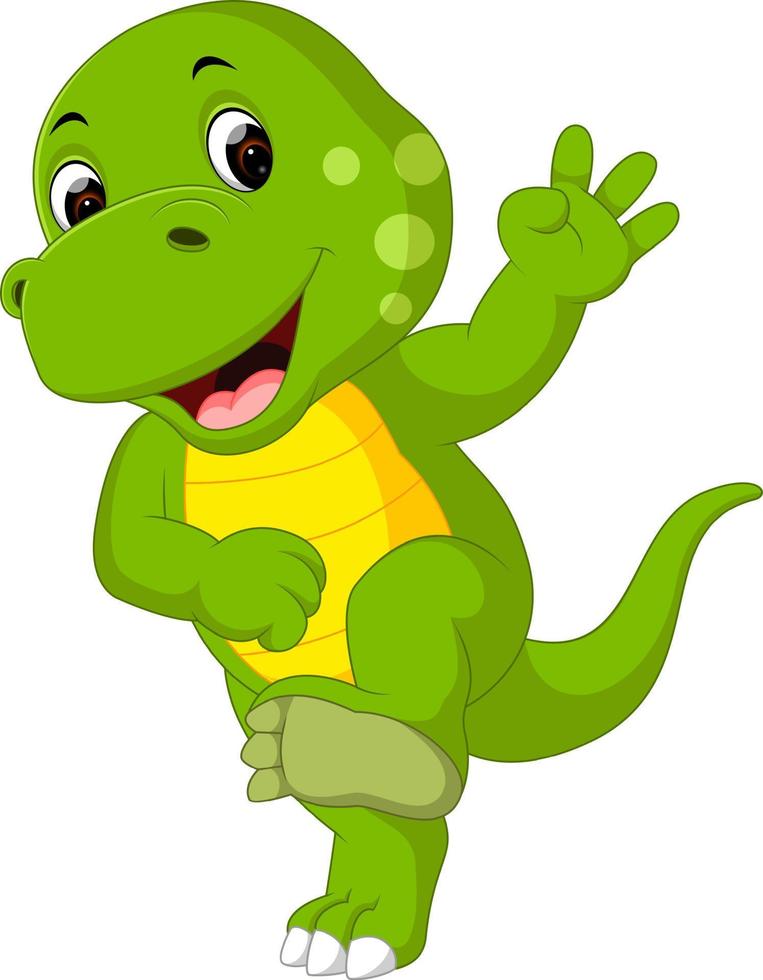 Cute dinosaur cartoon vector