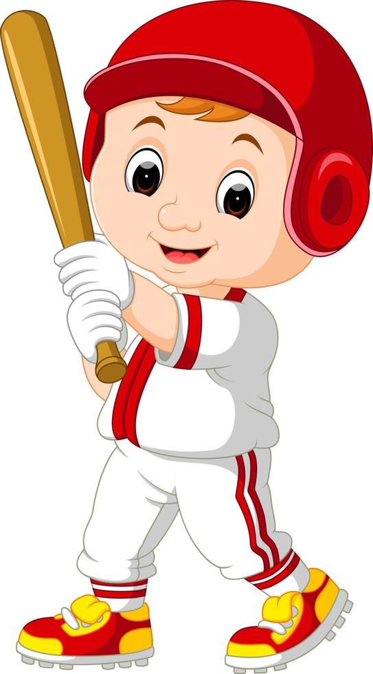Baseball Player Kid cartoon vector