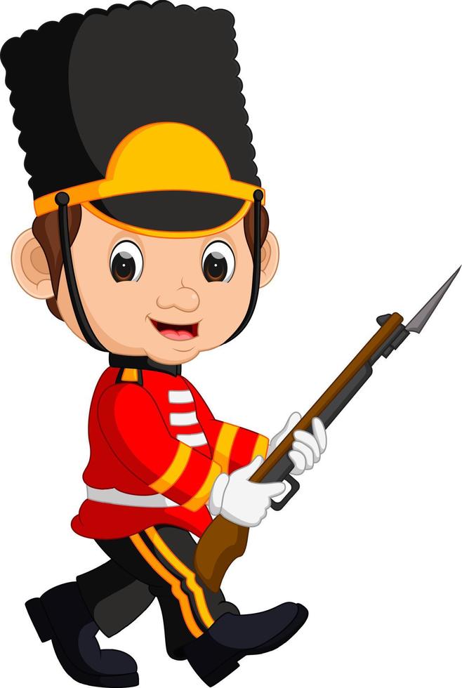 British guardsman cartoon vector
