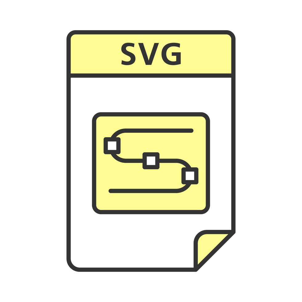 SVG file color icon. Scalable vector graphics. Image file format. Isolated vector illustration