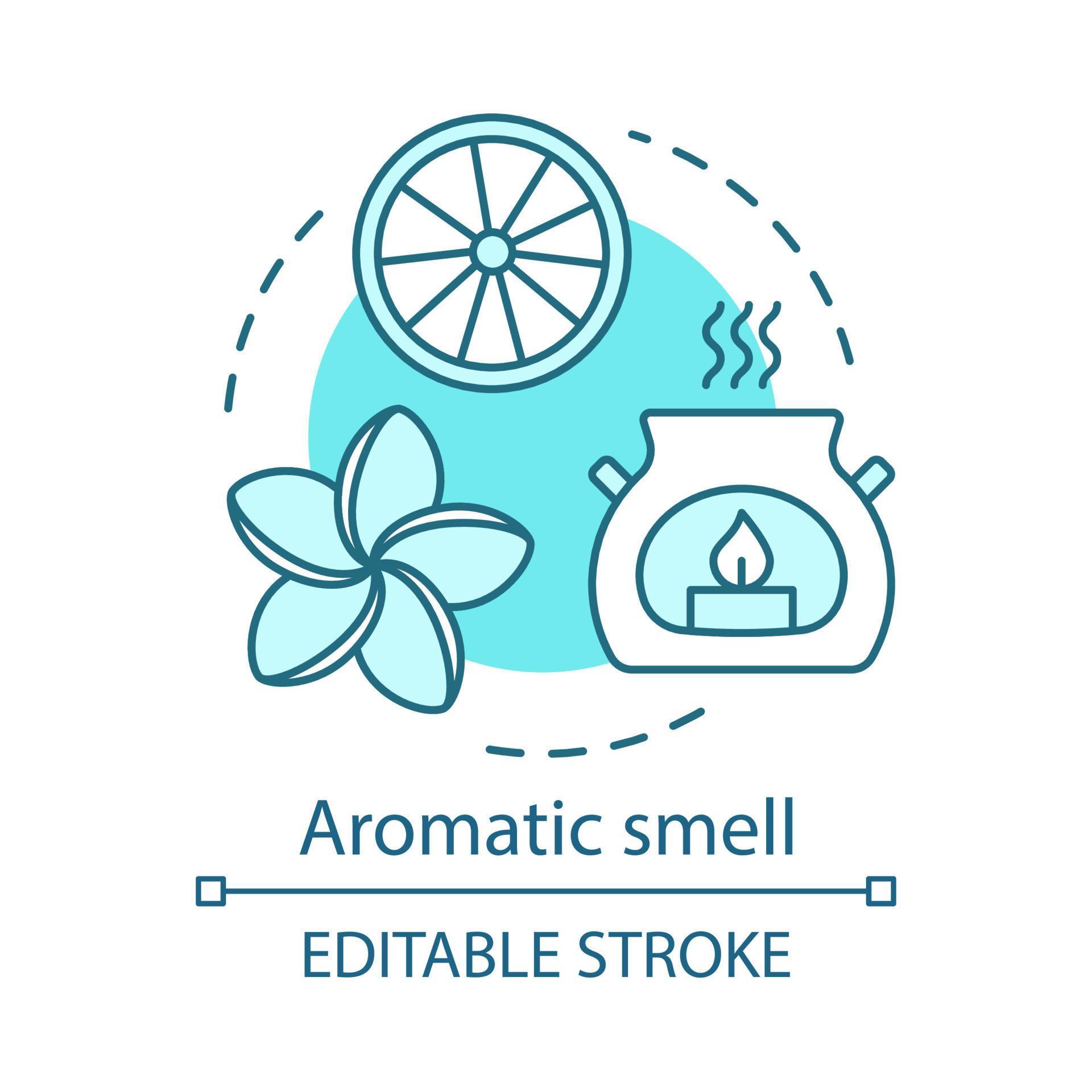Aromatic smell concept icon. Natural plant extracts. Meditation