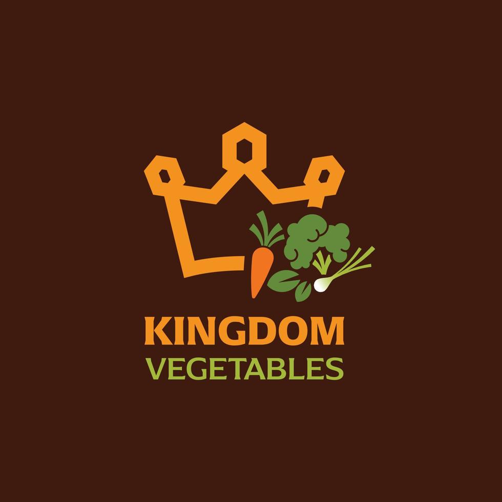 logotipo de verduras rey vector