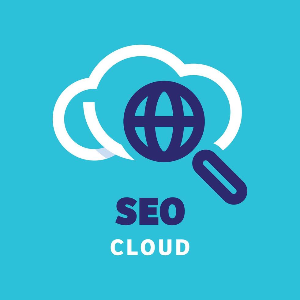 logotipo de la nube seo vector