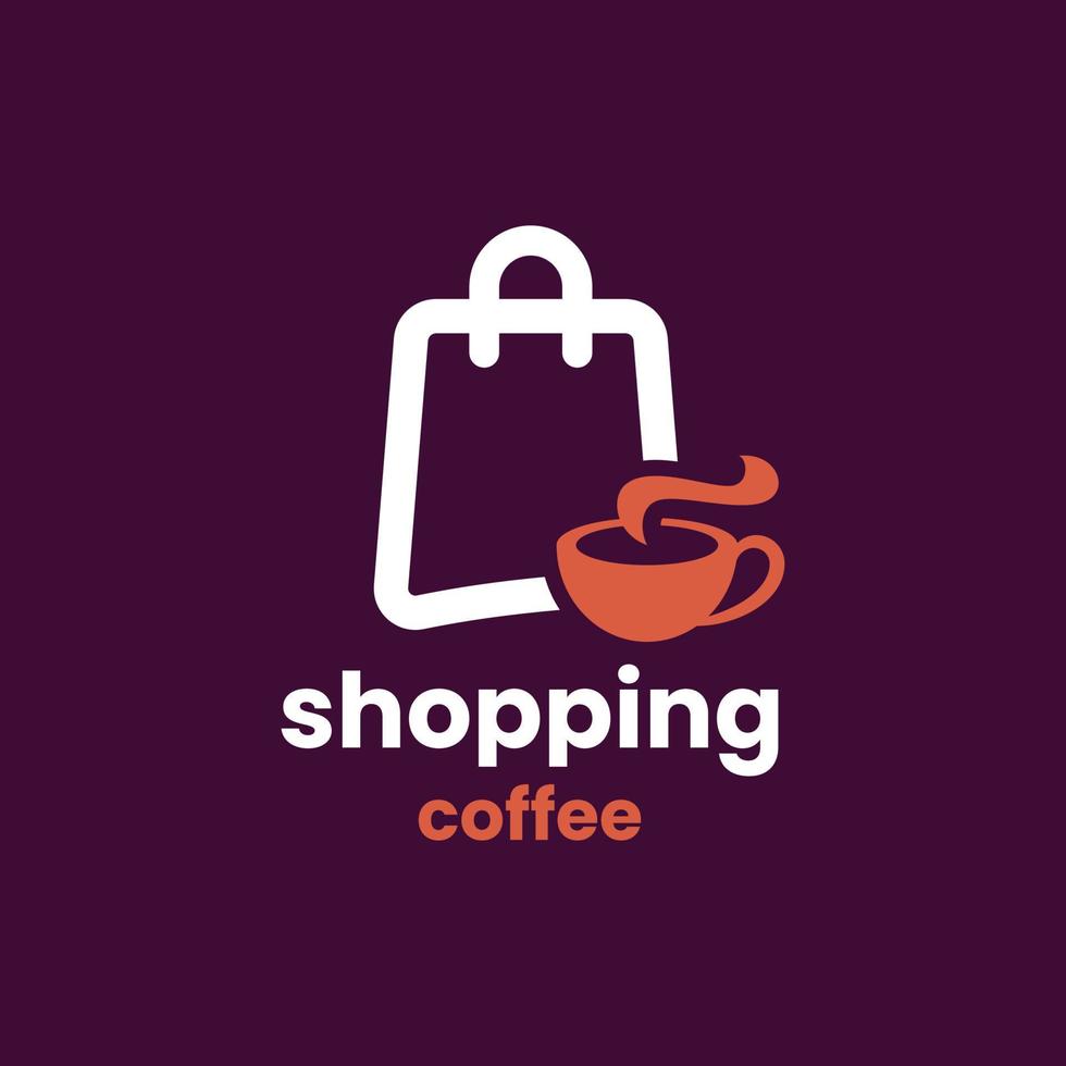 Shopping Coffee Logo vector