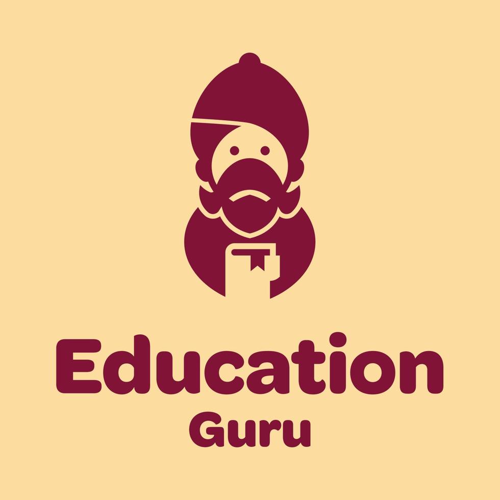 logotipo del gurú de la educación vector