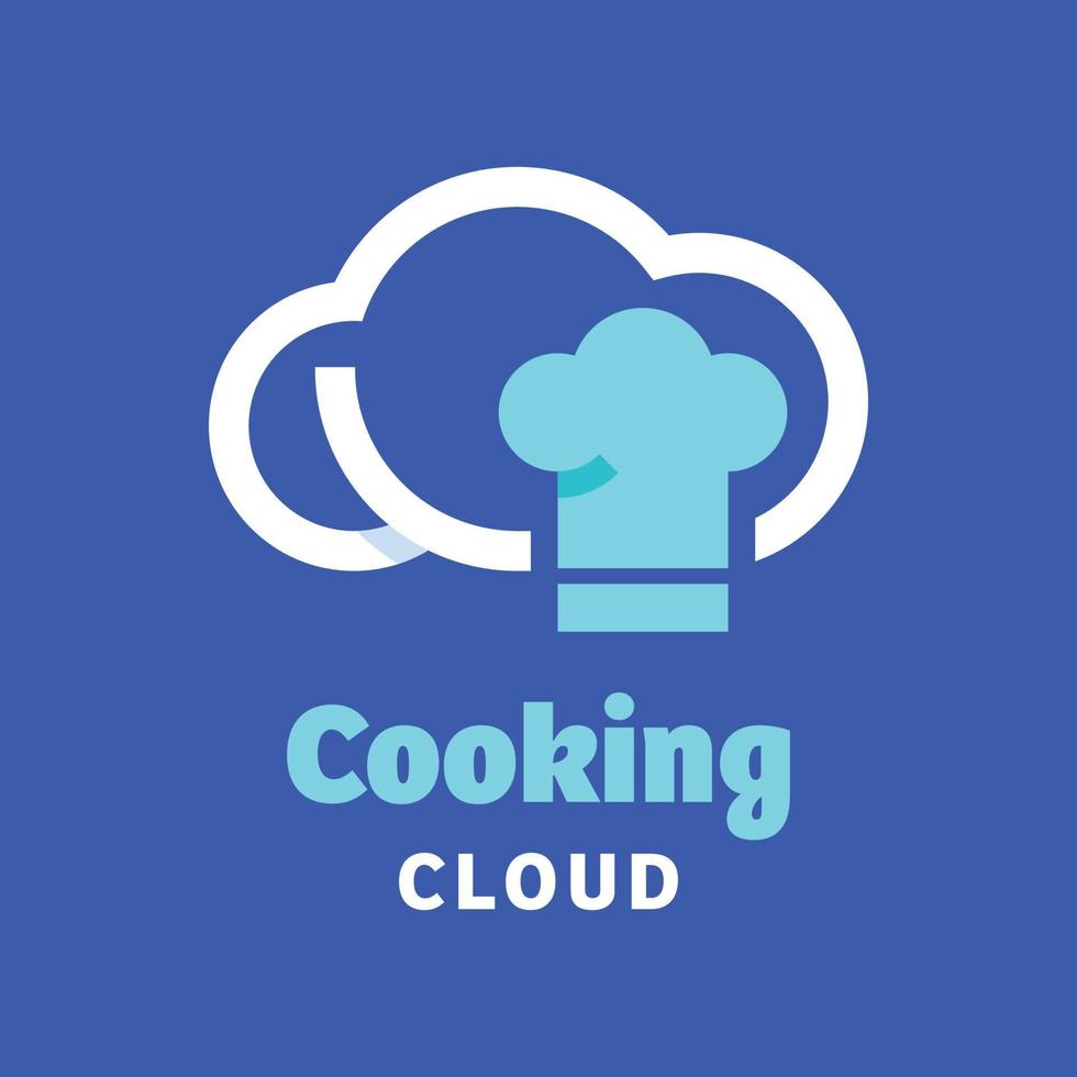 logotipo de la nube de cocina vector