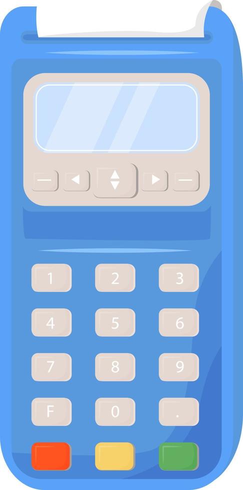 Payment terminal semi flat color vector object