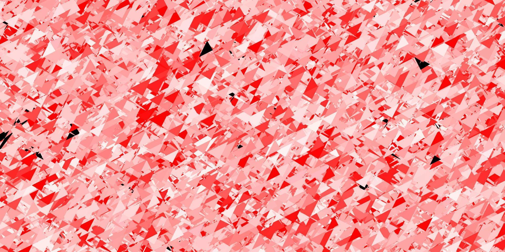 Light red vector backdrop with triangles, lines.