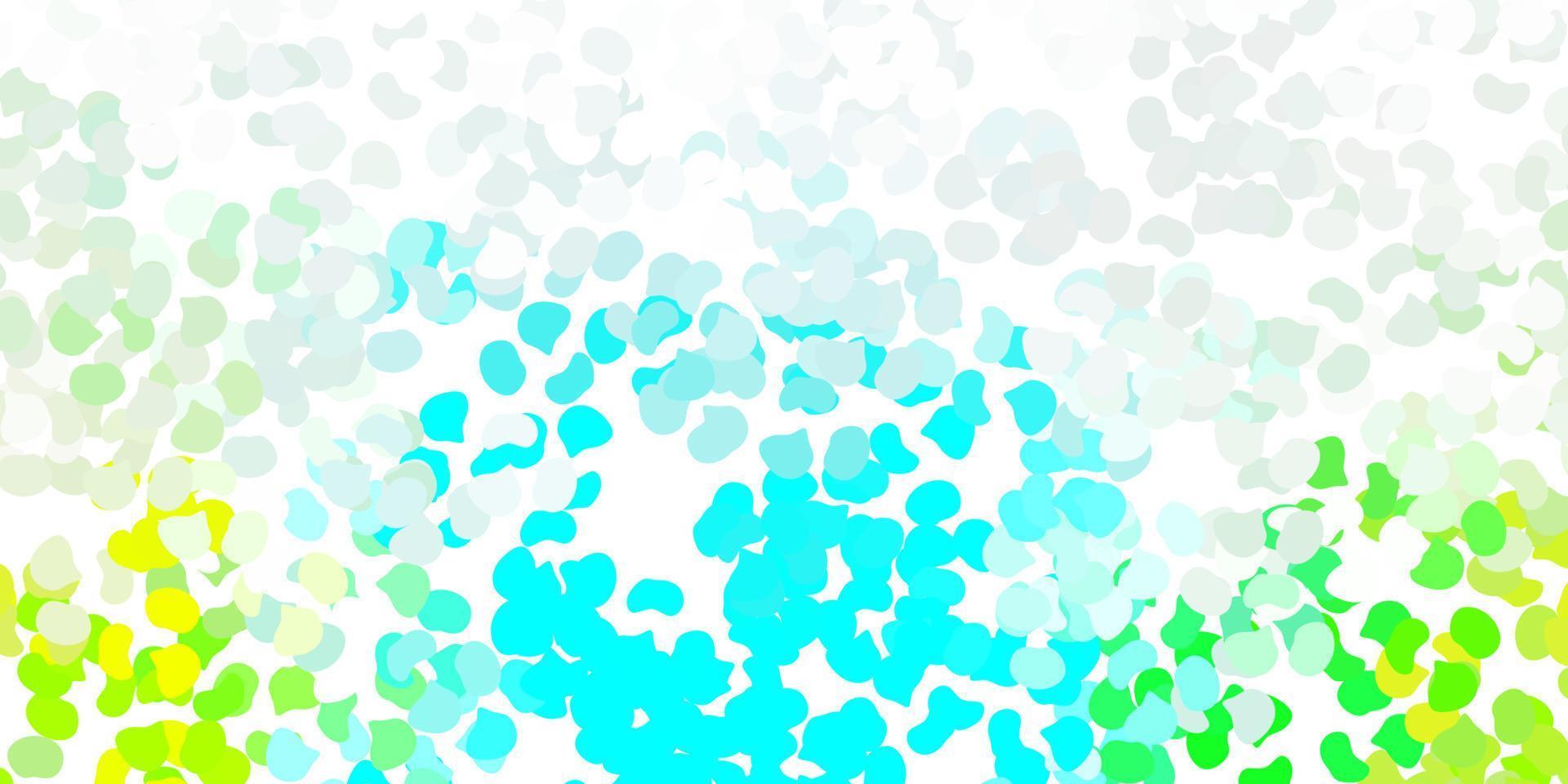 Light blue, green vector background with random forms.
