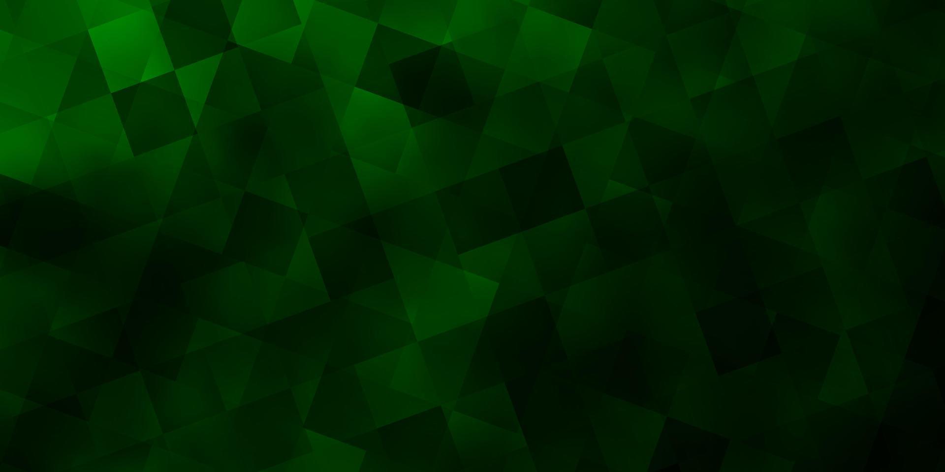 patrón de vector verde claro con estilo poligonal con cubos.
