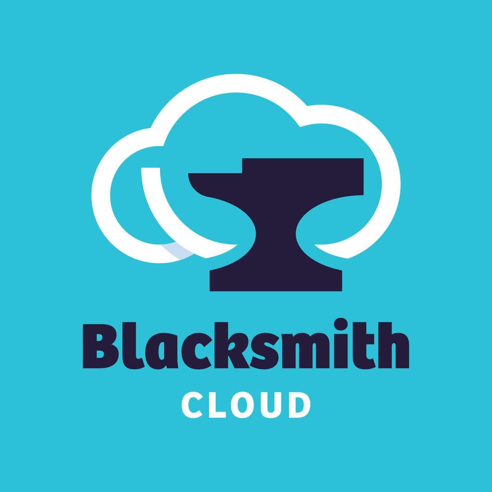 blacksmith cloud logo vector