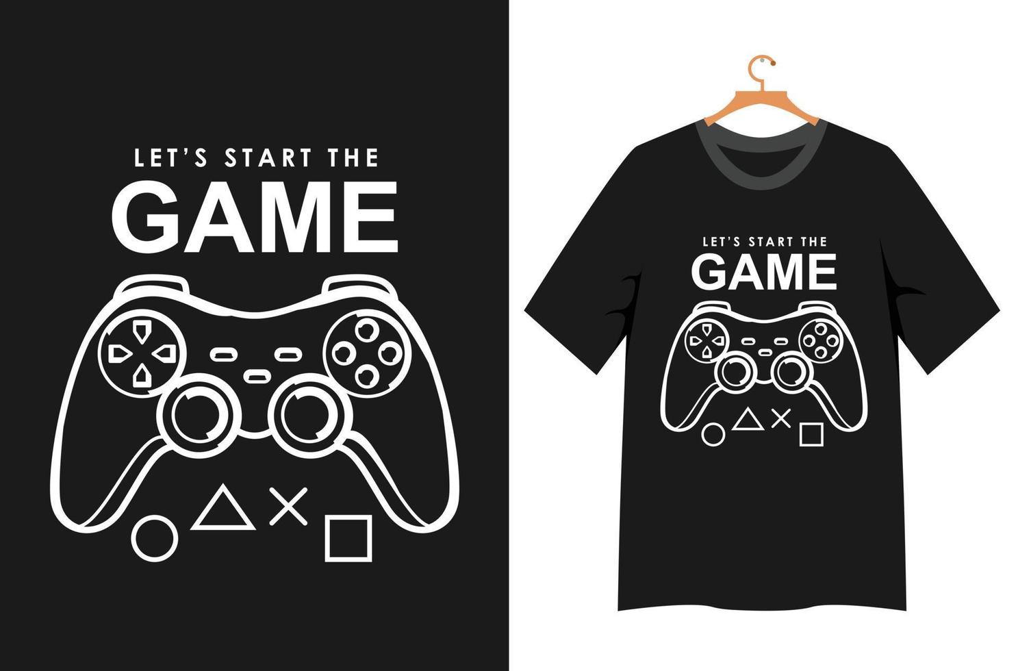 game typography for t shirt design vector