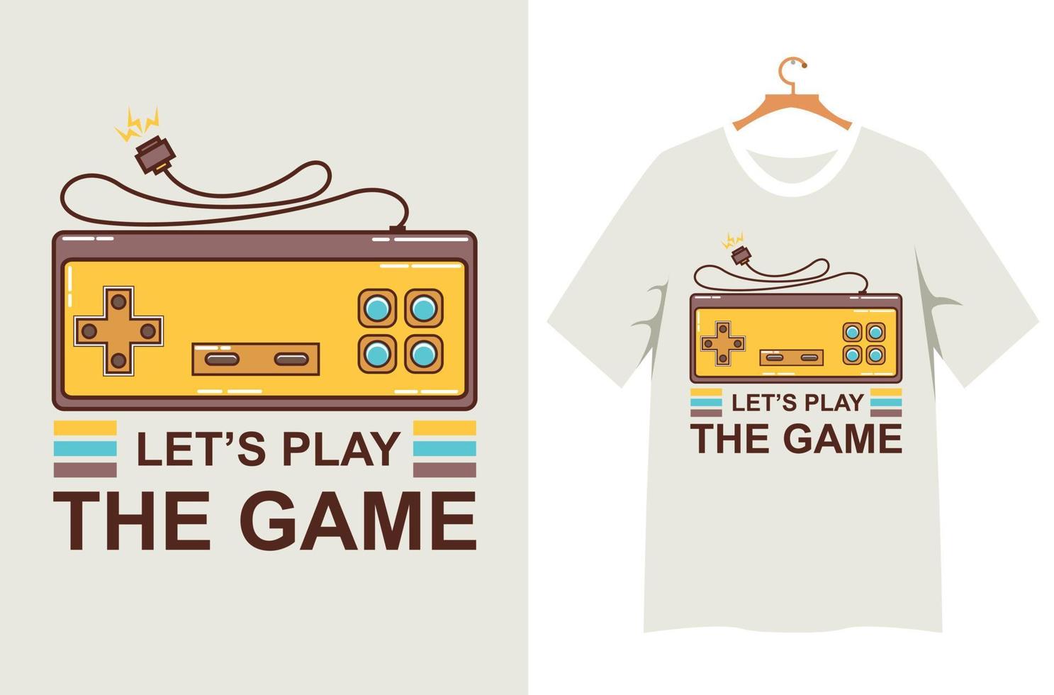 tipografía de juego para el diseño de camisetas vector