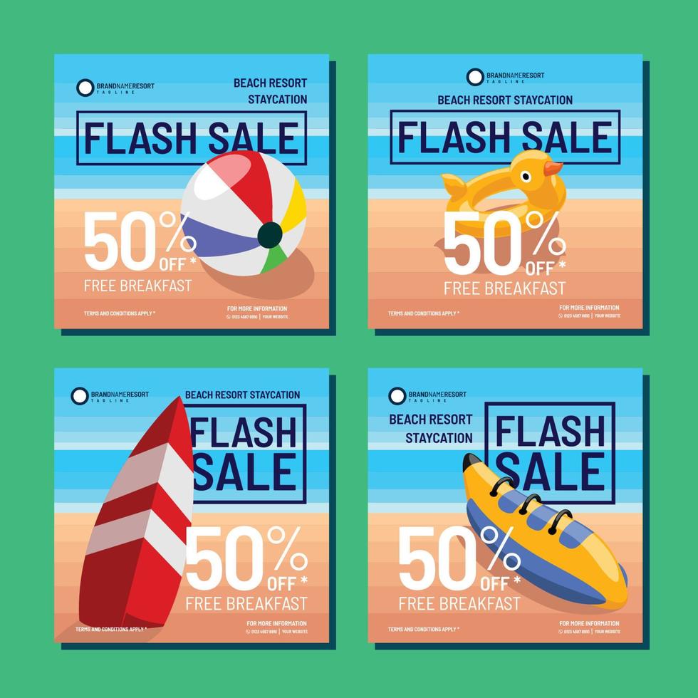 venta flash de vacaciones vector