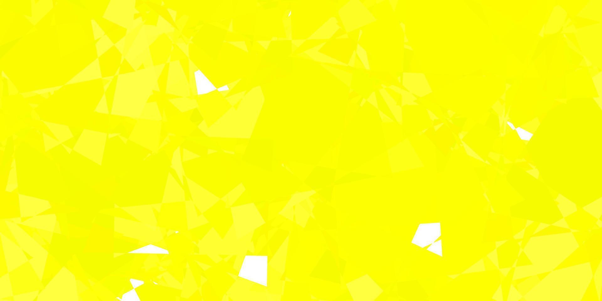 Dark Yellow vector template with triangle shapes.