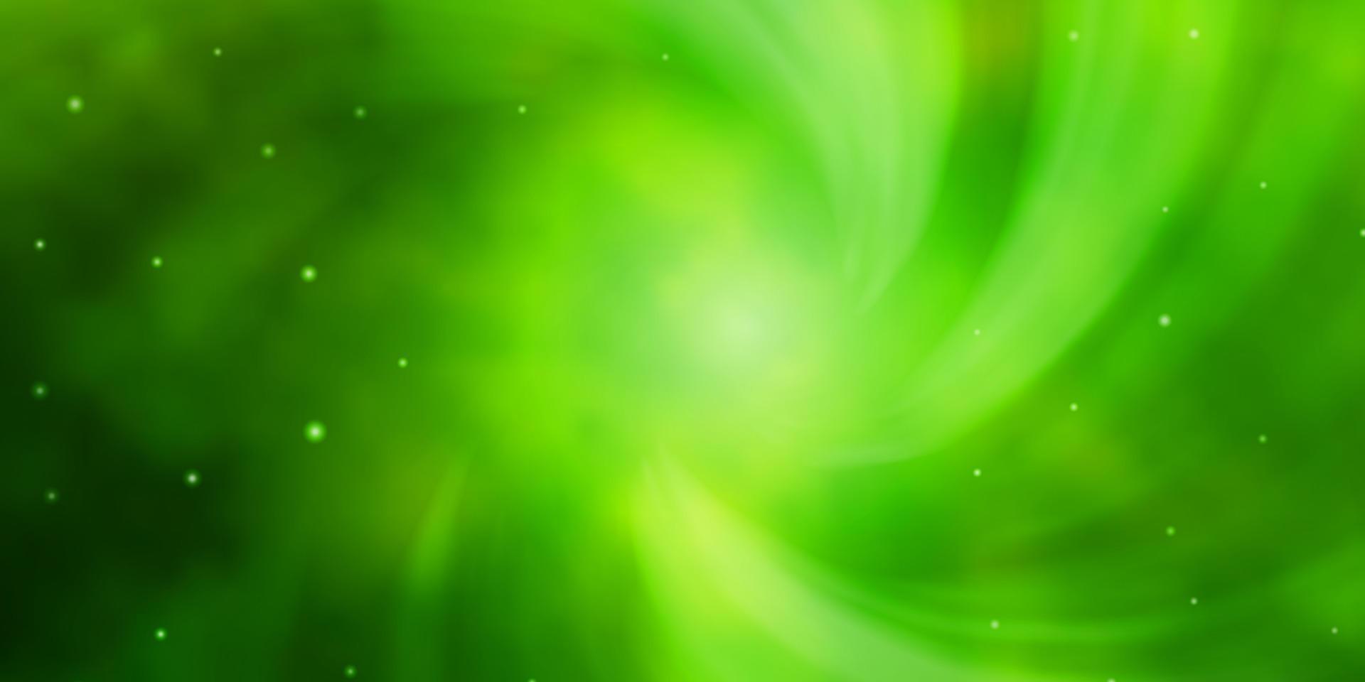 Light Green, Yellow vector template with neon stars.
