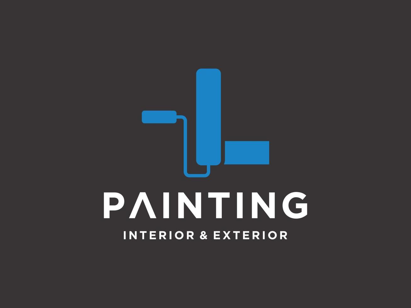 Painting logo template with initial L concept Premium Vector