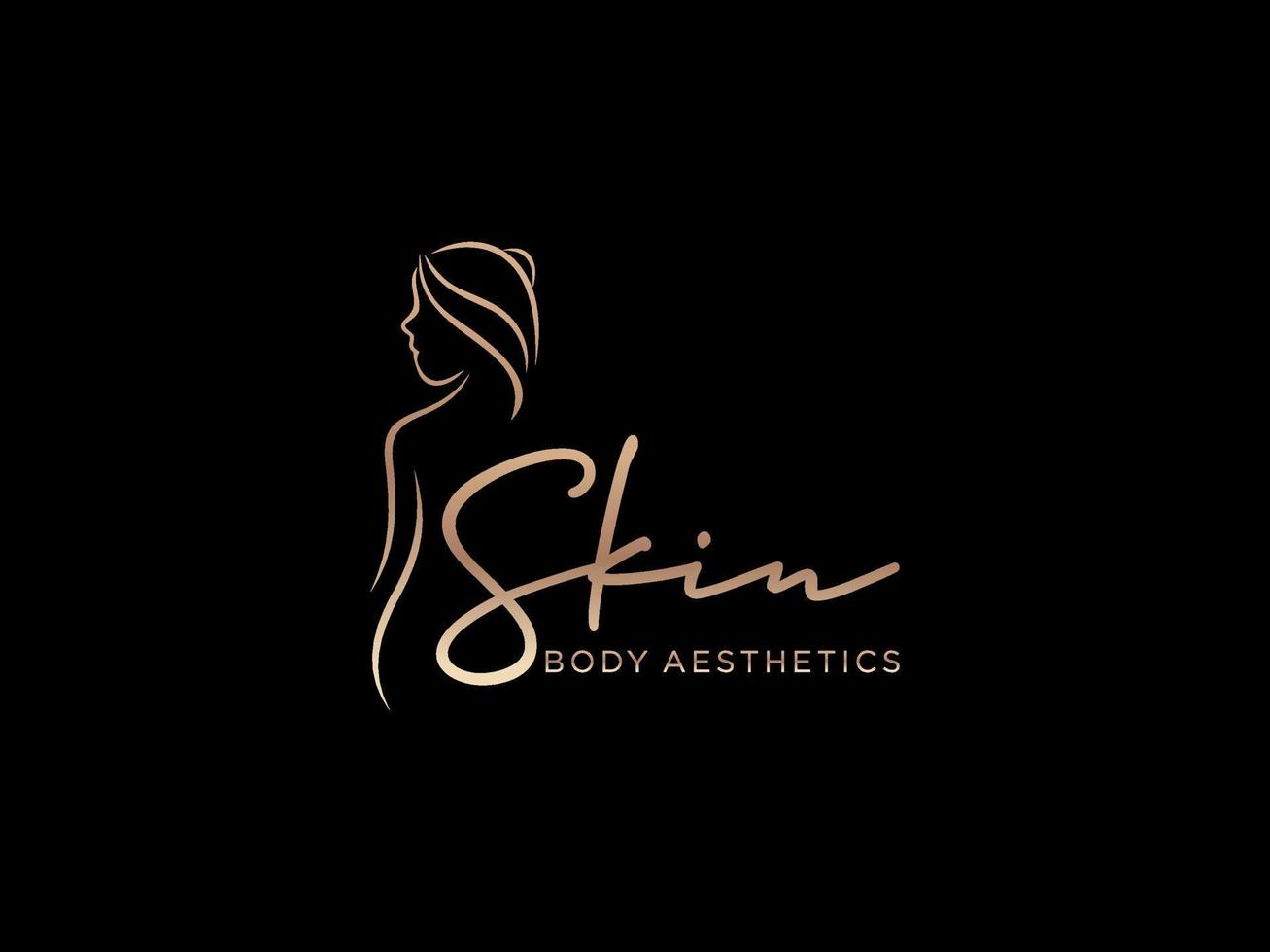 Beauty Handdrawn Body care for Skin Care Cosmetic logo design 8021443