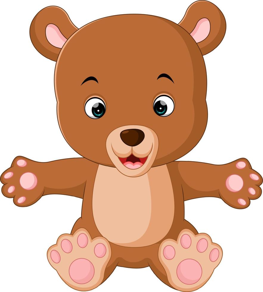 cute baby bears cartoon vector