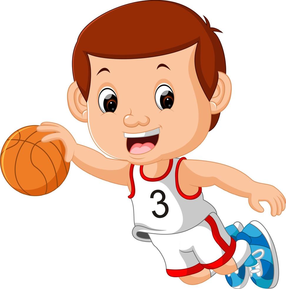 Boys Playing Basketball Sport vector