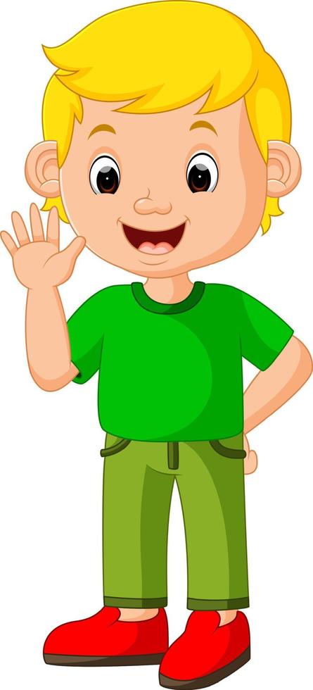 cute boy cartoon vector