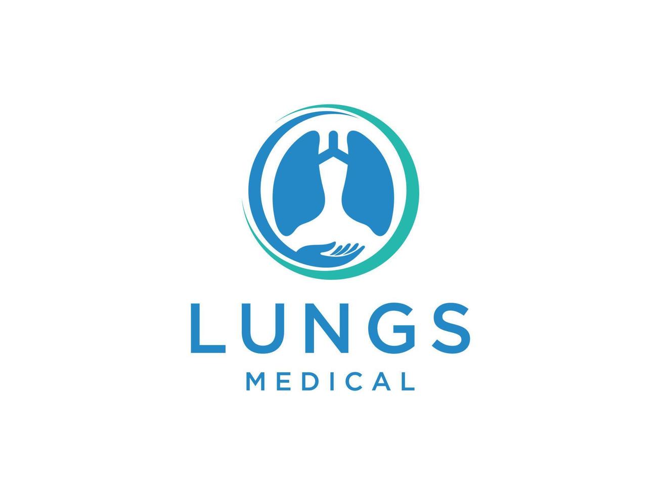 Simple Lungs logo template vector, Health lungs Template, Logo symbol icon vector