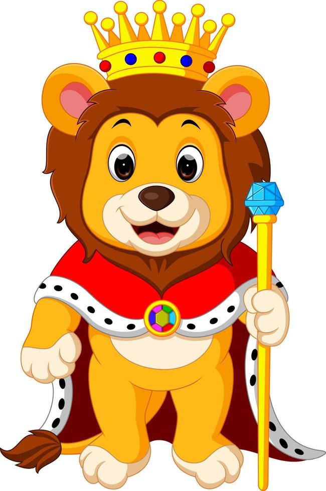 lion with crown vector