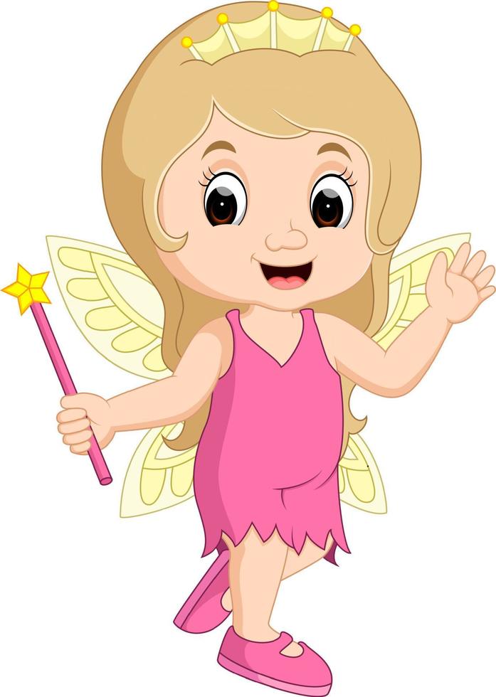 cute fairy cartoon vector