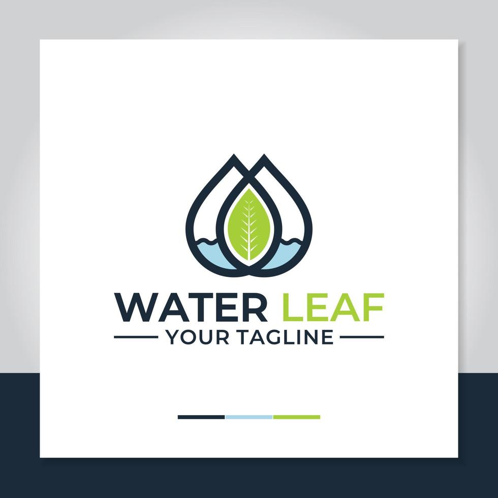 water leaf  logo design vector, drop, natural. vector