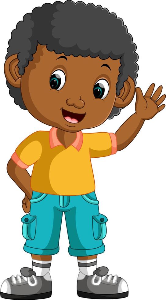 cute boy cartoon vector