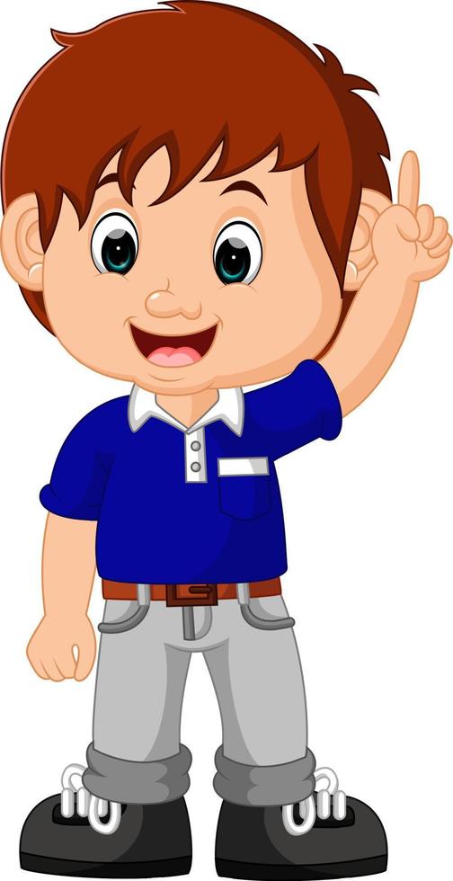 cute boy cartoon vector