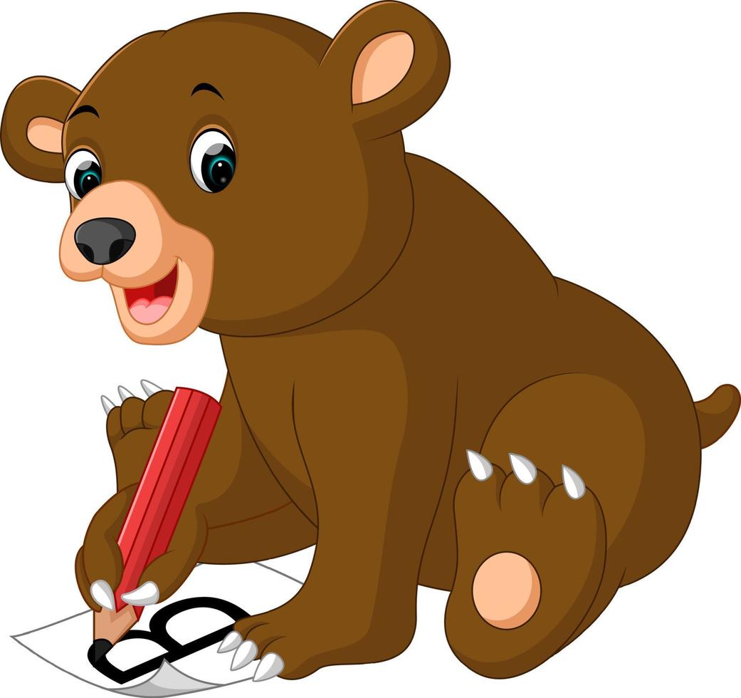 cute bear cartoon vector