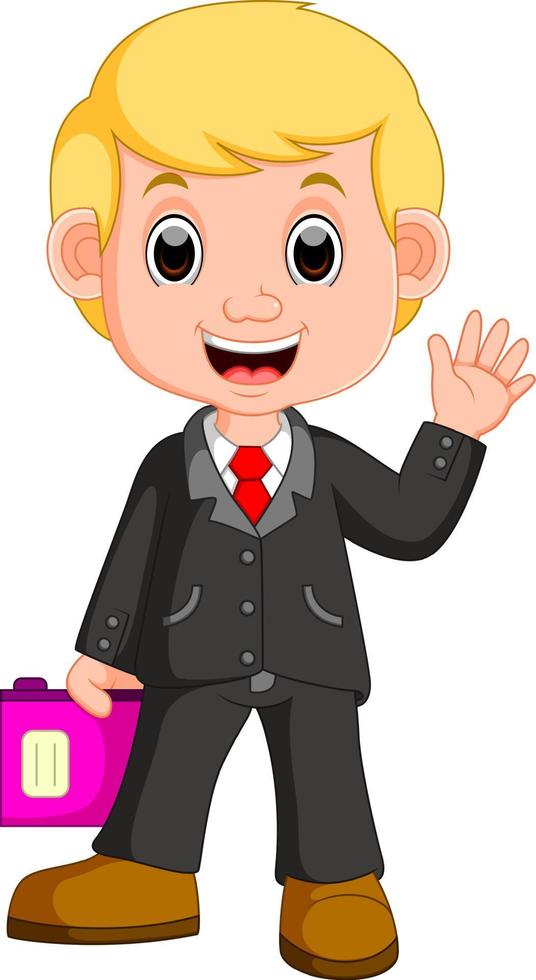 cute businessman cartoon vector