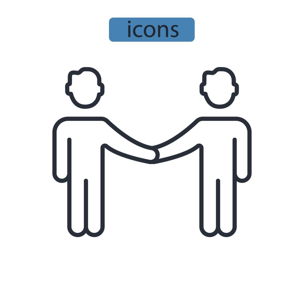 friends icons  symbol vector elements for infographic web