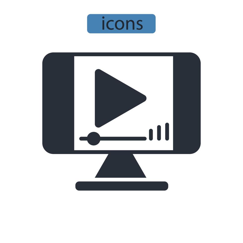 Video  icons  symbol vector elements for infographic web