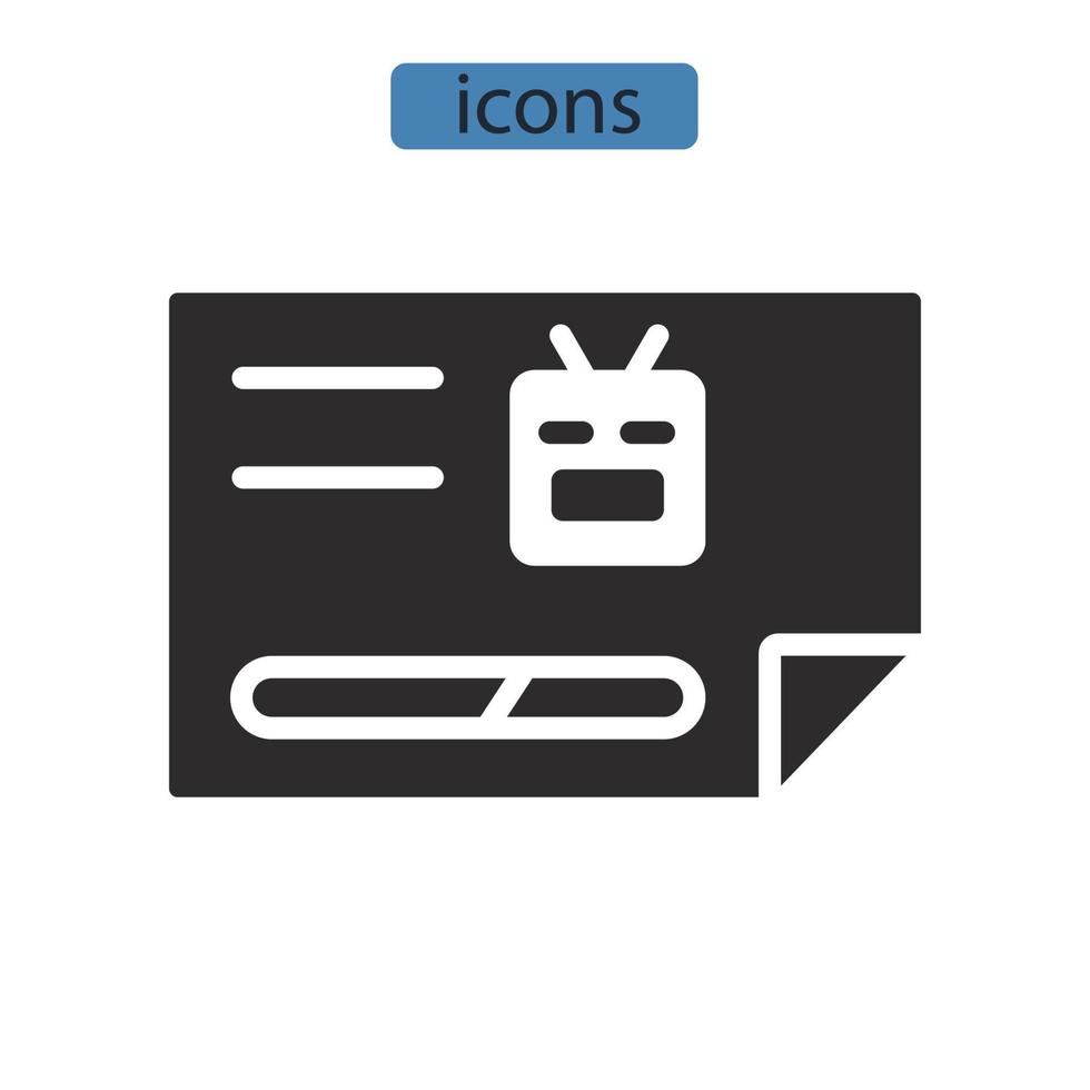 robots txt iconos símbolo vector elementos para infografía web