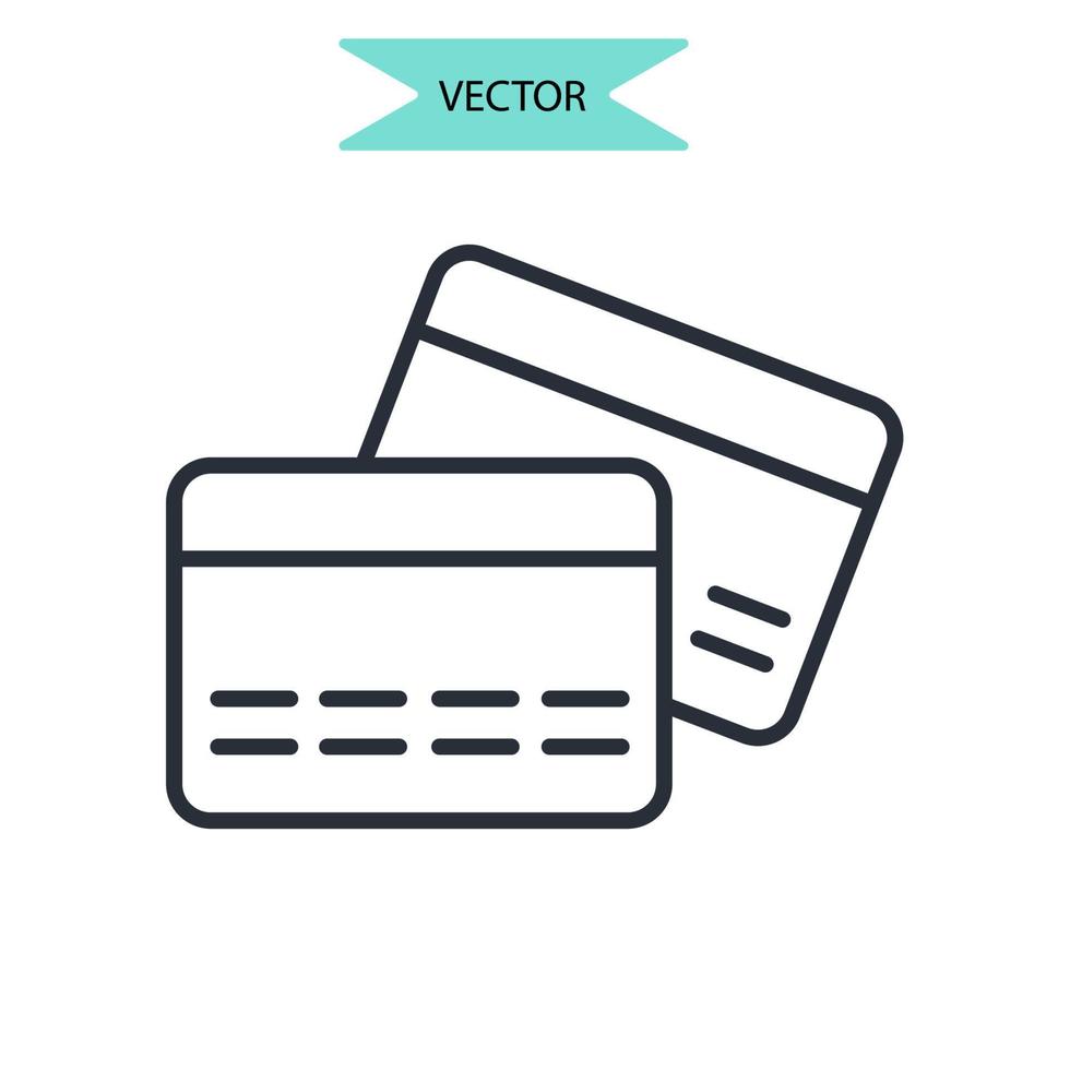 iconos de pago símbolo elementos vectoriales para web infográfico vector