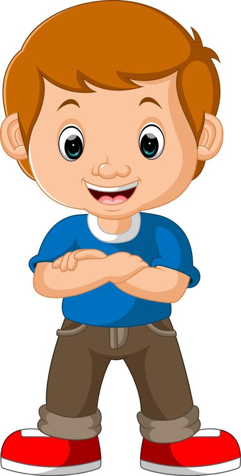 cute boy cartoon vector
