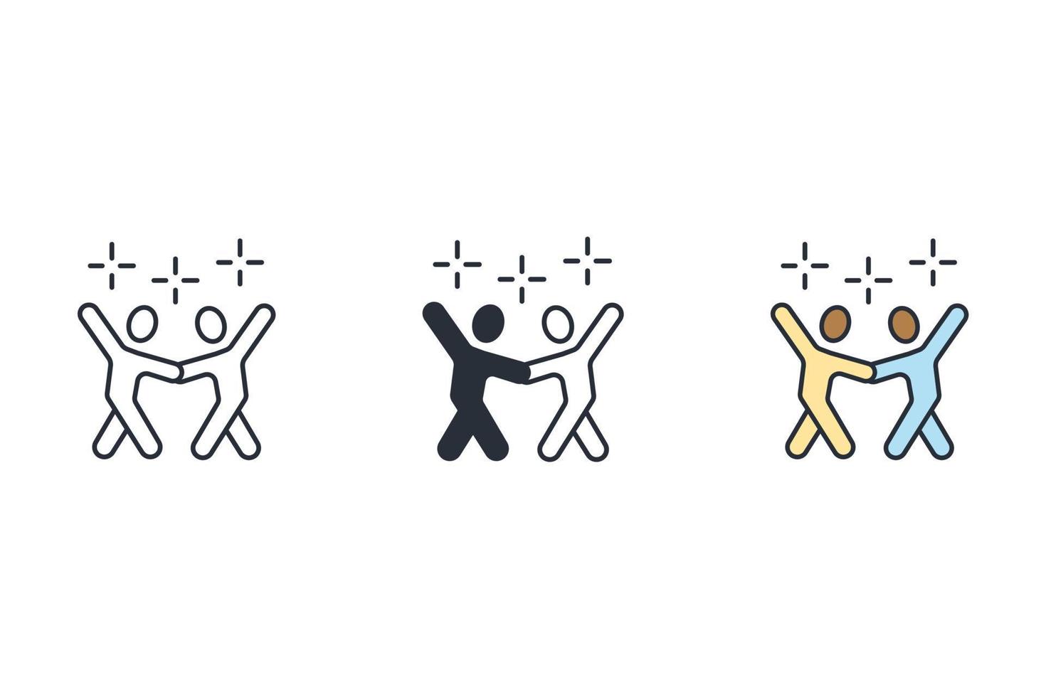 dancing icons  symbol vector elements for infographic web