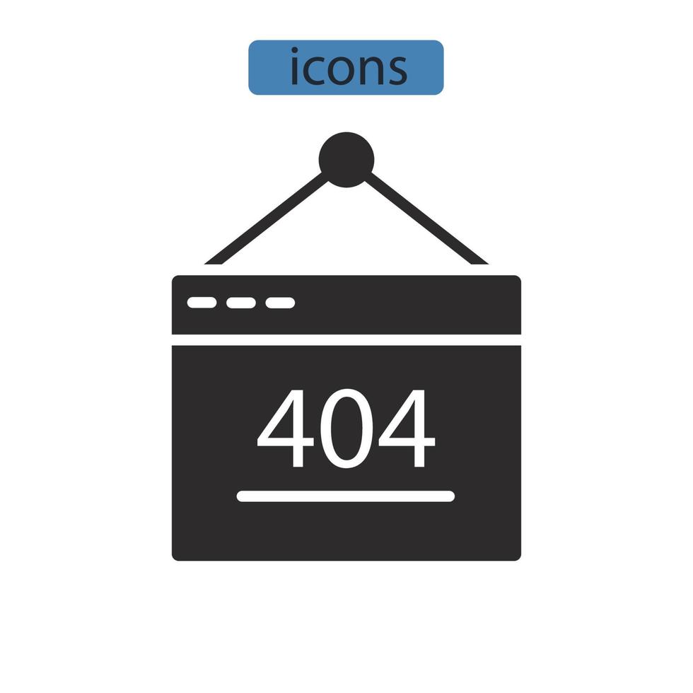 iconos de error símbolo elementos vectoriales para web infográfico vector