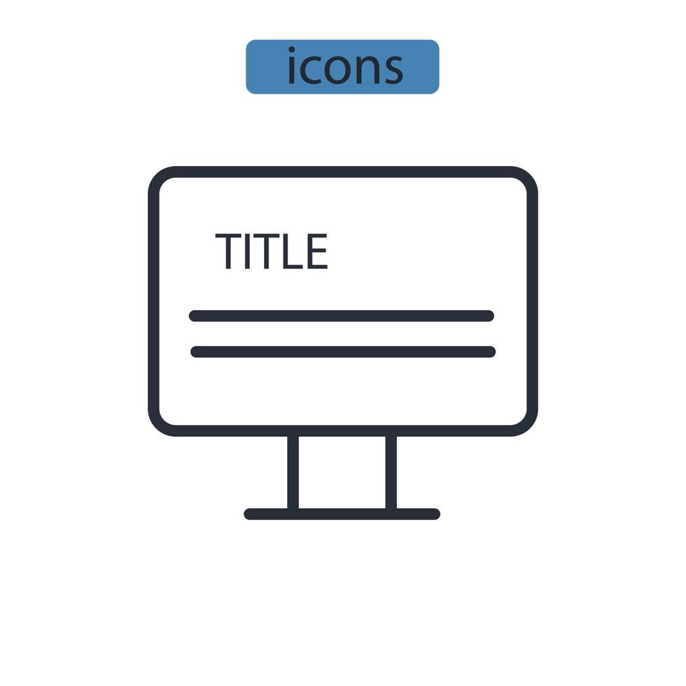 title icons  symbol vector elements for infographic web