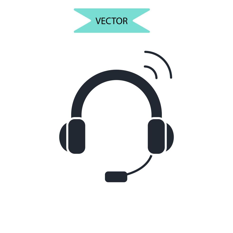 Los iconos de los libros de audio simbolizan los elementos vectoriales para la web infográfica. vector