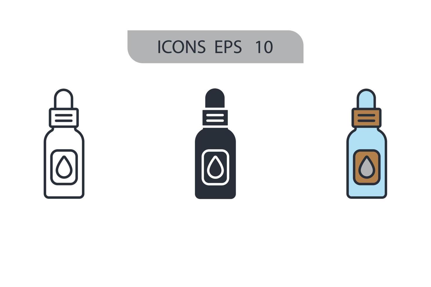 healing oils icons  symbol vector elements for infographic web