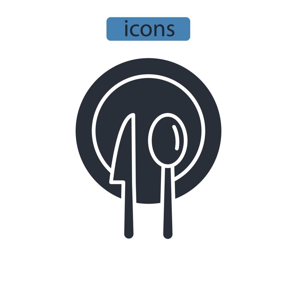banquete iconos símbolo vector elementos para infografía web