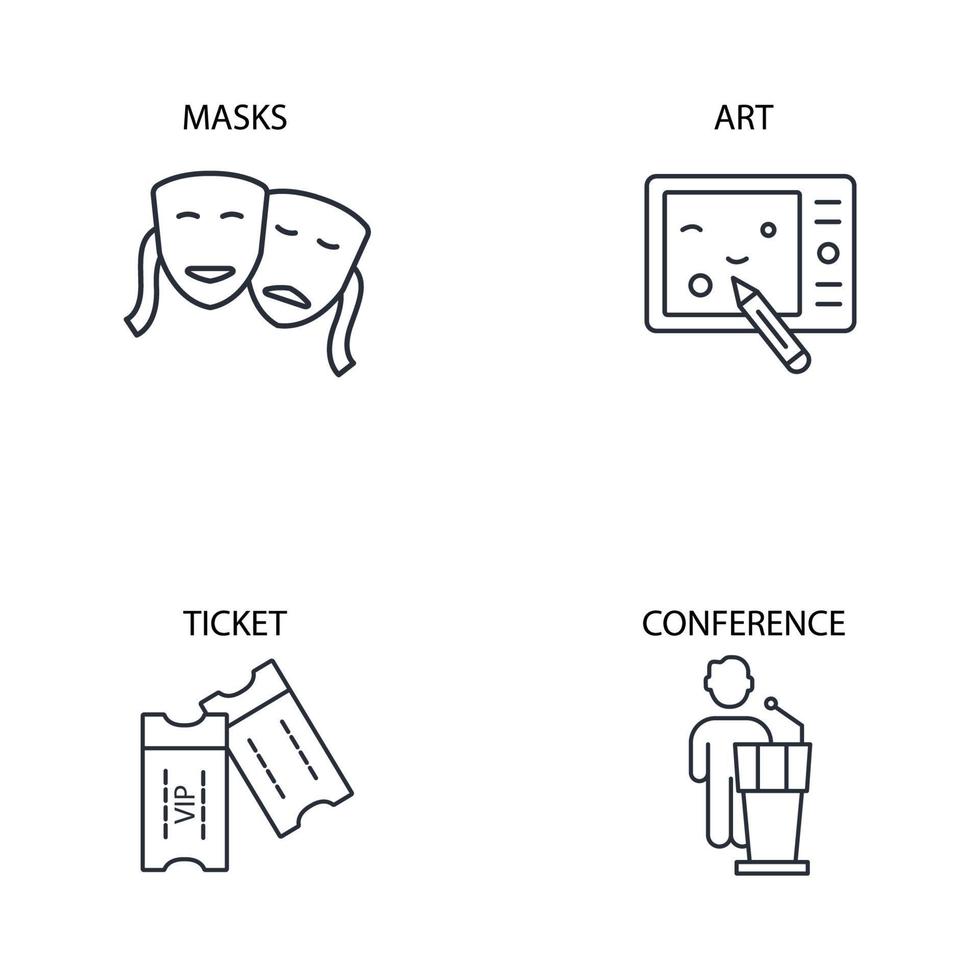 Event icons set . Event pack symbol vector elements for infographic web
