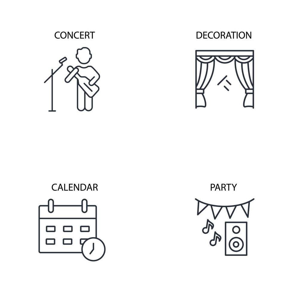 Event icons set . Event pack symbol vector elements for infographic web
