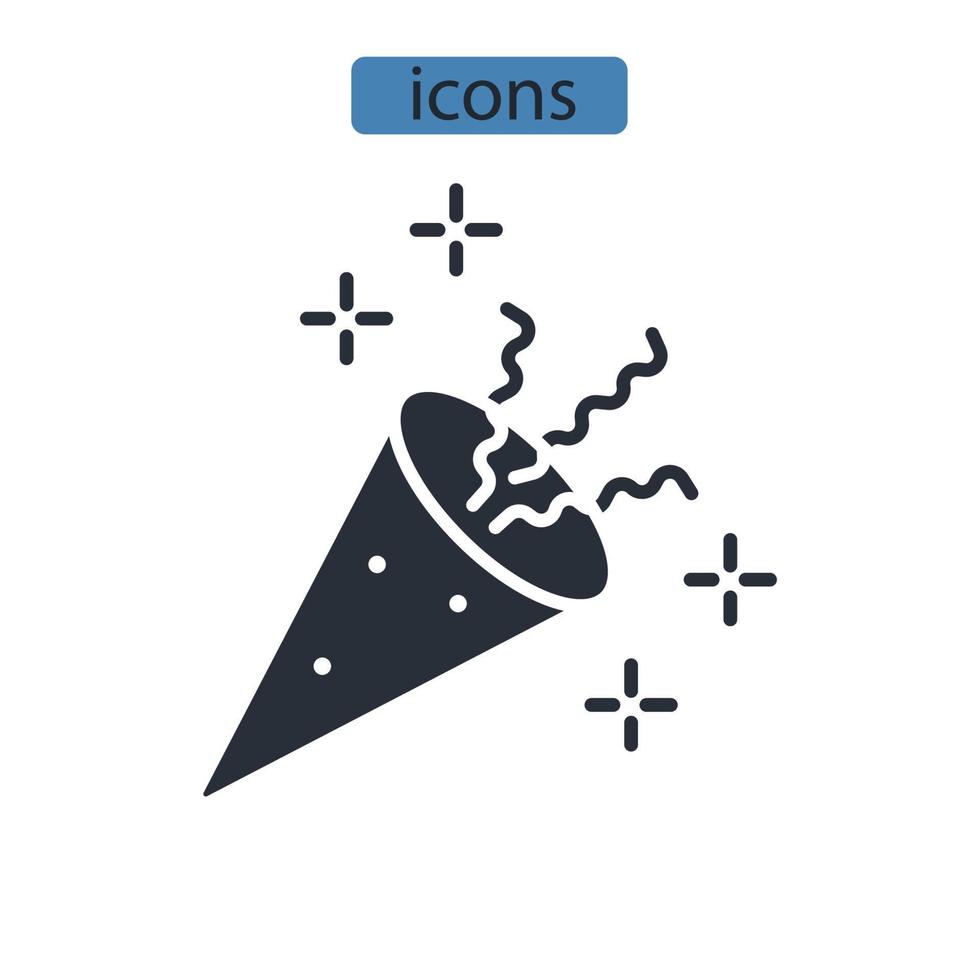 Confetti icons  symbol vector elements for infographic web