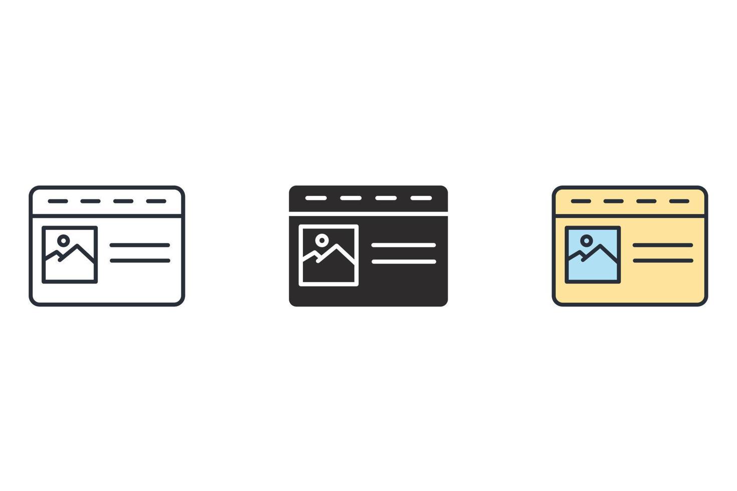 image seo icons  symbol vector elements for infographic web