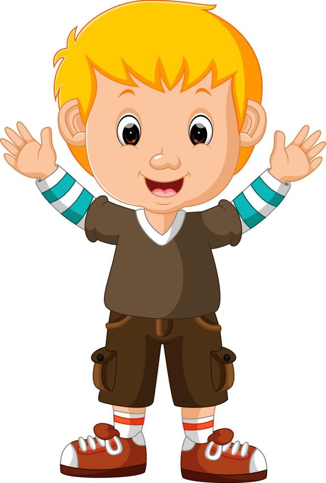 cute boy cartoon vector