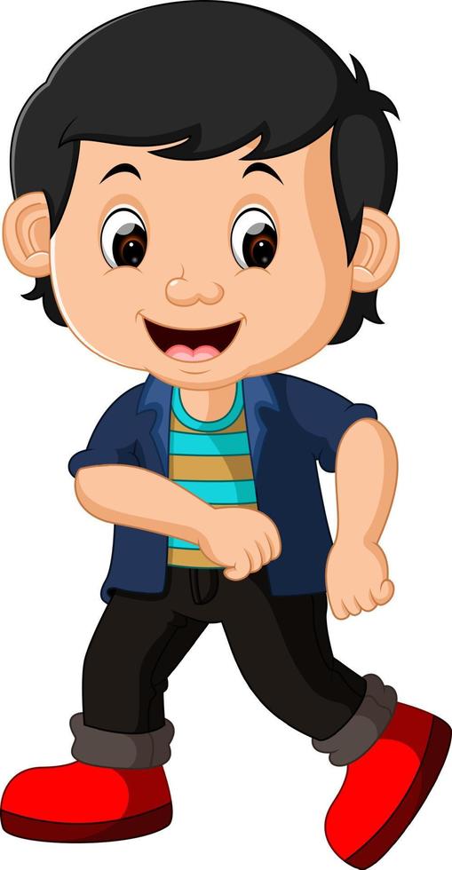 cute boy cartoon vector